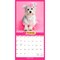 Puppies in Pink | 2026 12 x 24 Inch (Hanging) Monthly Square Wall Calendar | Plastic-Free | BrownTrout | Animals Fun Humor Pets